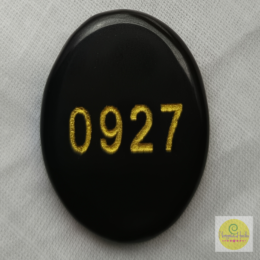 Black Agate Protection Coin