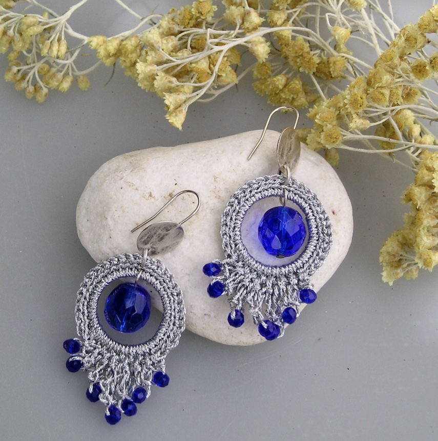 Boucles d'oreilles KALI outremer