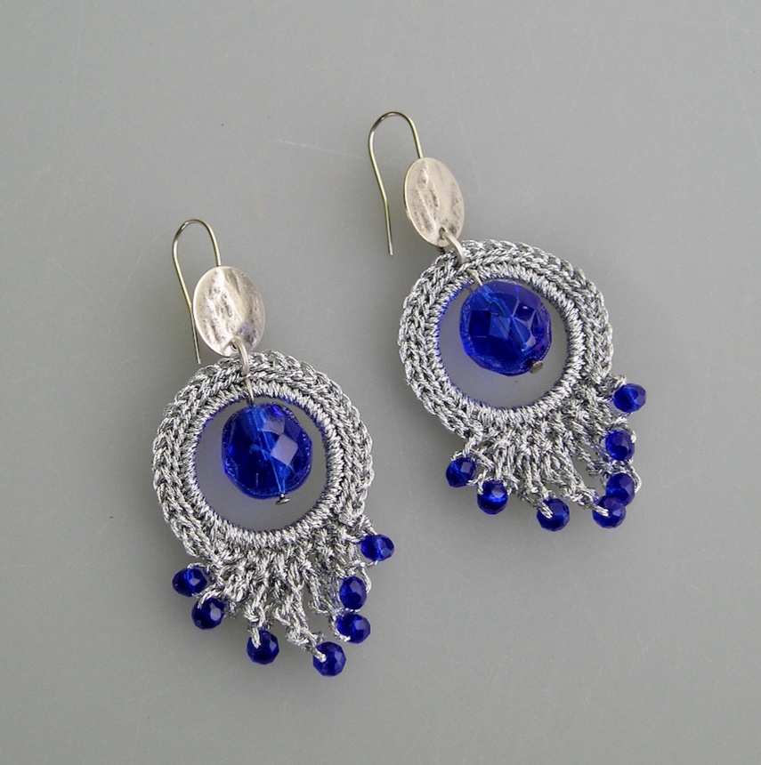 Boucles d'oreilles KALI outremer