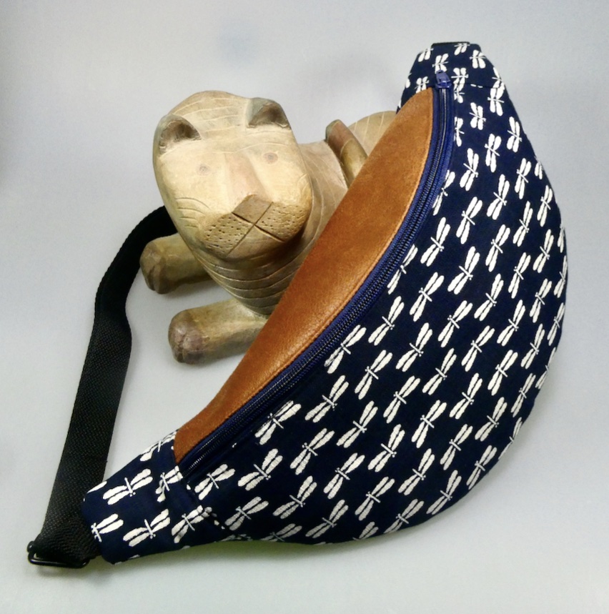 Sac tissus coton japonais motifs libellules