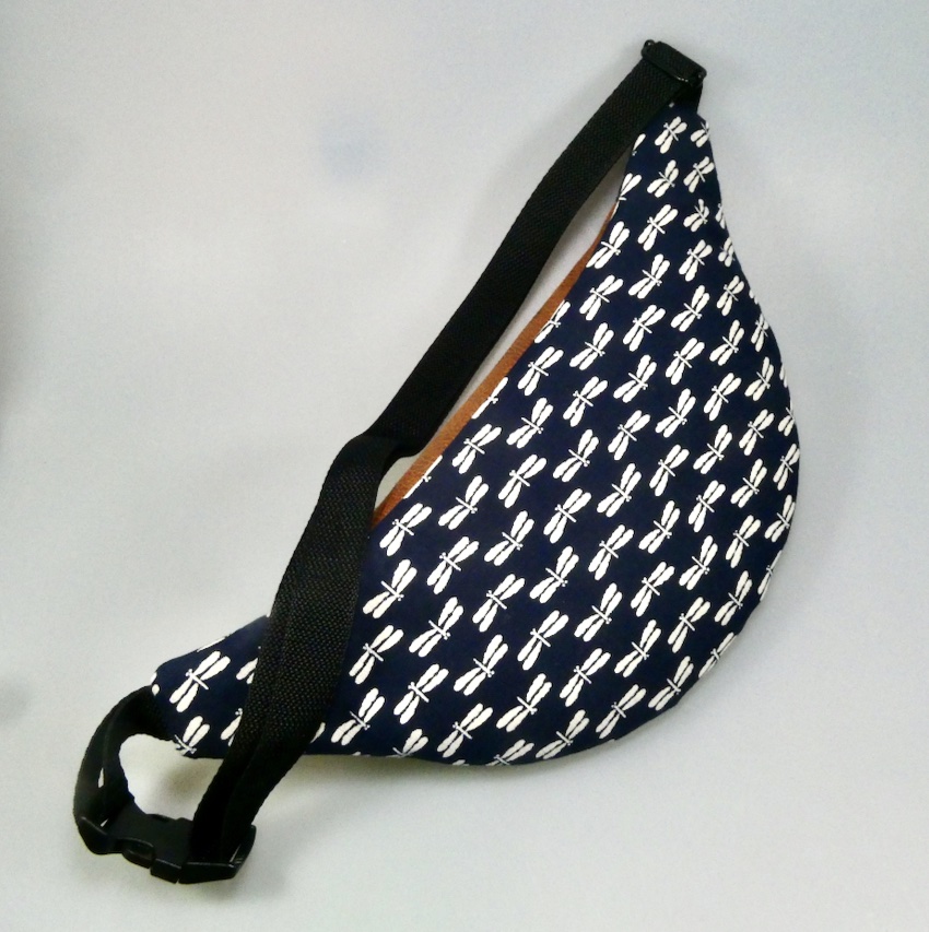 Sac tissus coton japonais motifs libellules