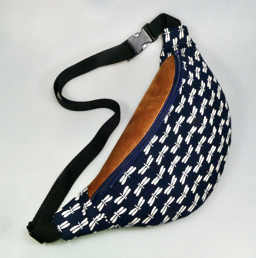 Sac tissus coton japonais motifs libellules