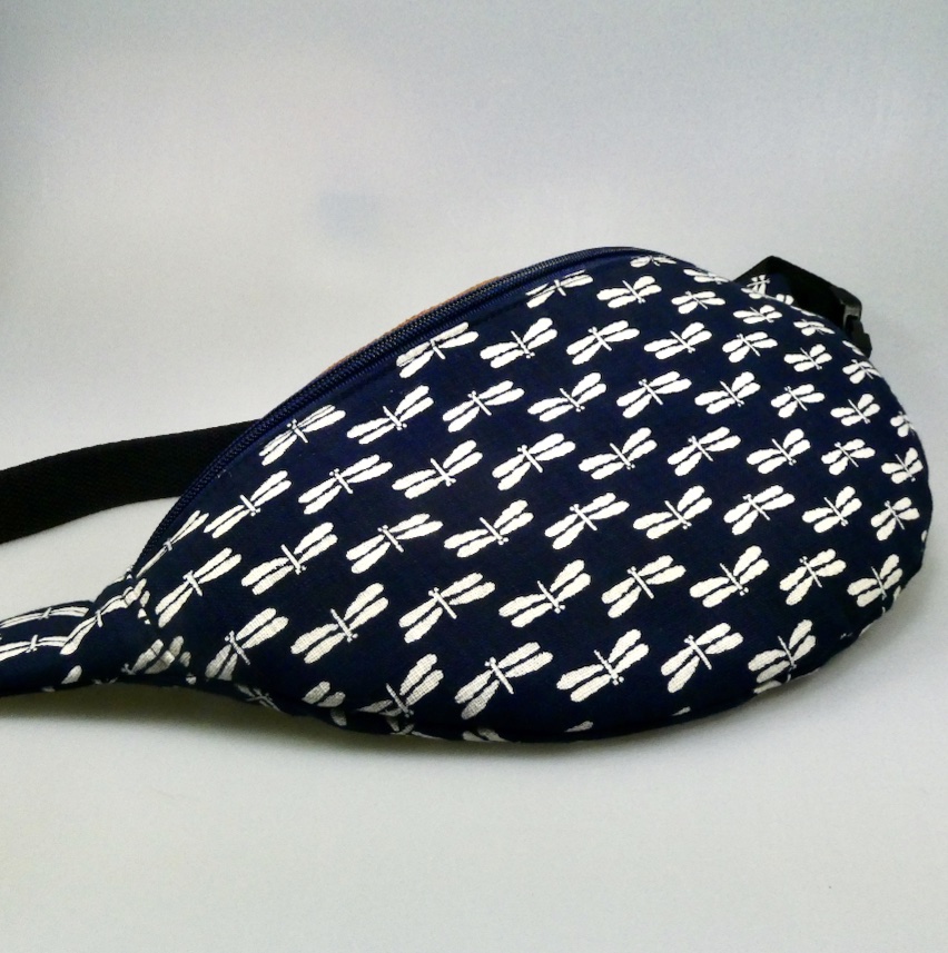 Sac tissus coton japonais motifs libellules