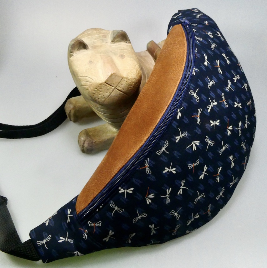 Sac tissus coton japonais motifs libellules