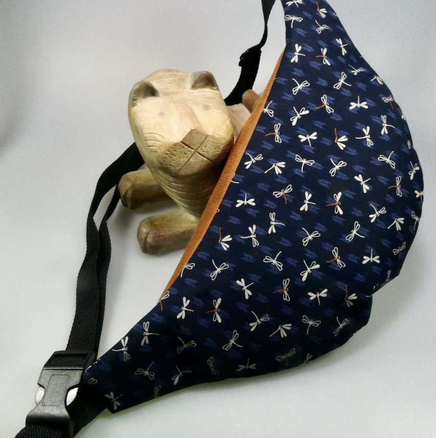 Sac tissus coton japonais motifs libellules