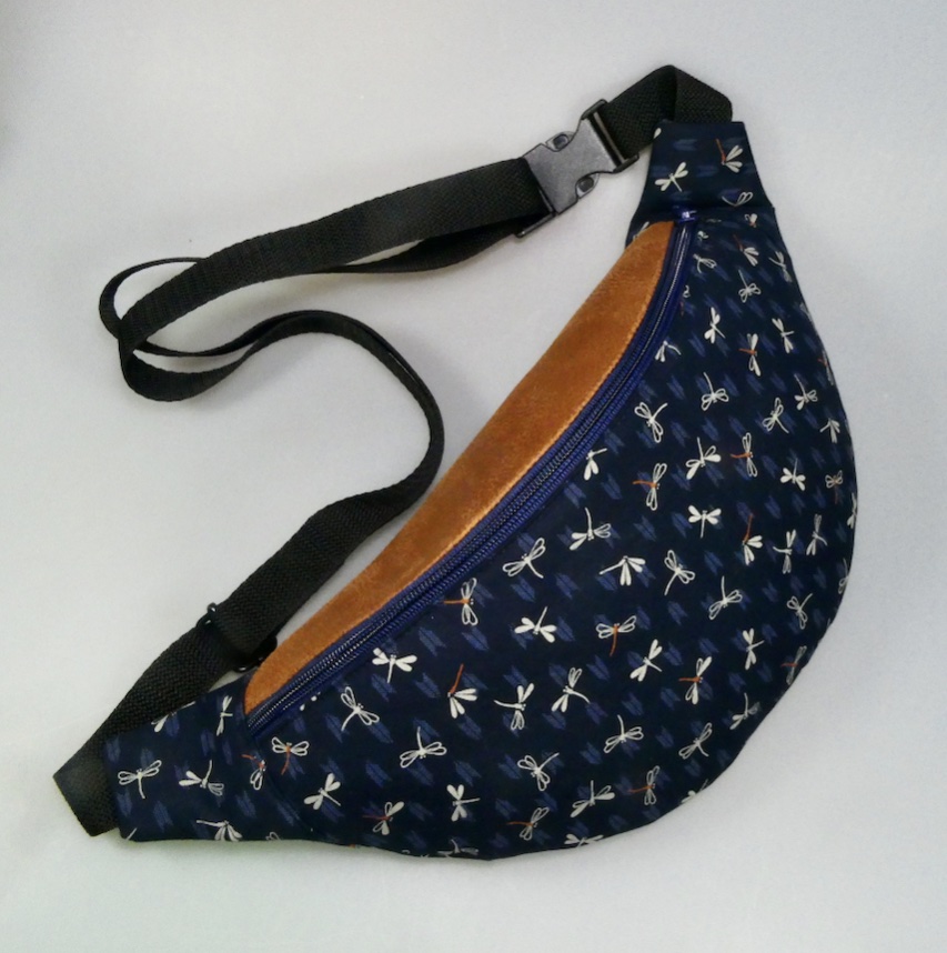 Sac tissus coton japonais motifs libellules