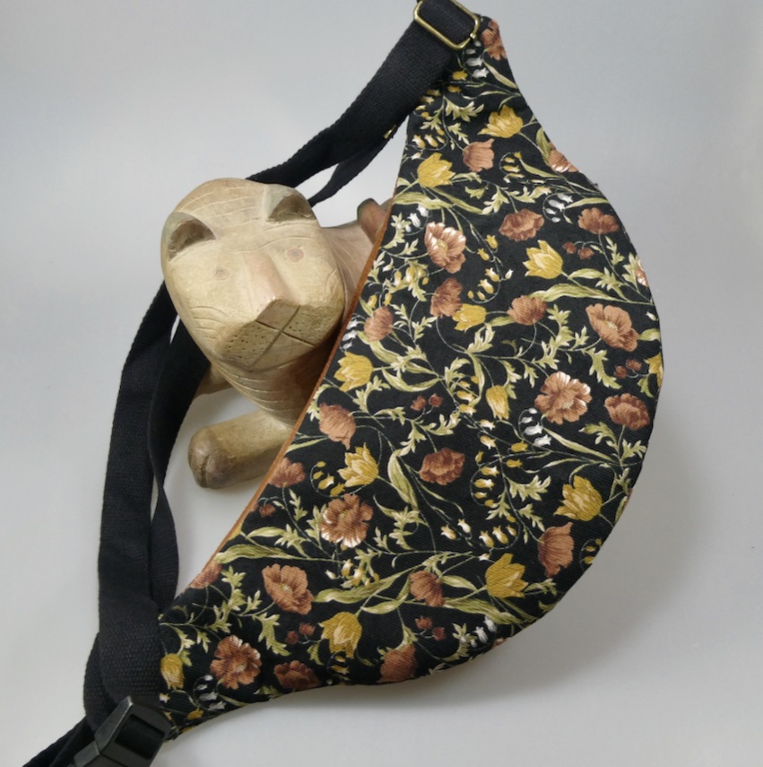 Sac tissus velours motifs floraux