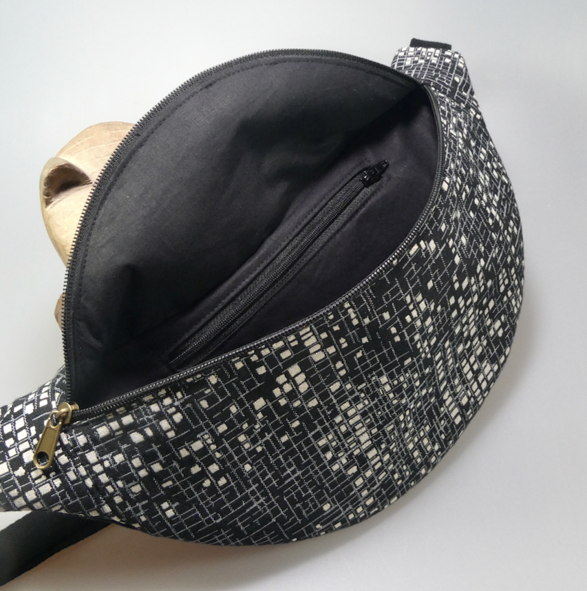 Sac tissus jacquard motifs géométriques