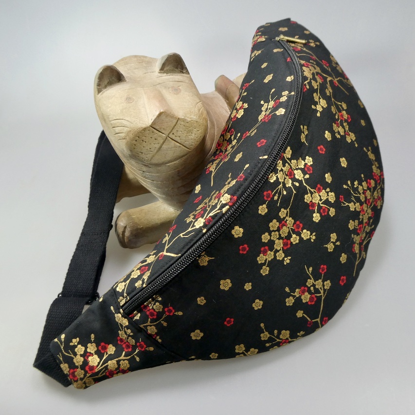 Sac tissus japonais motifs floraux