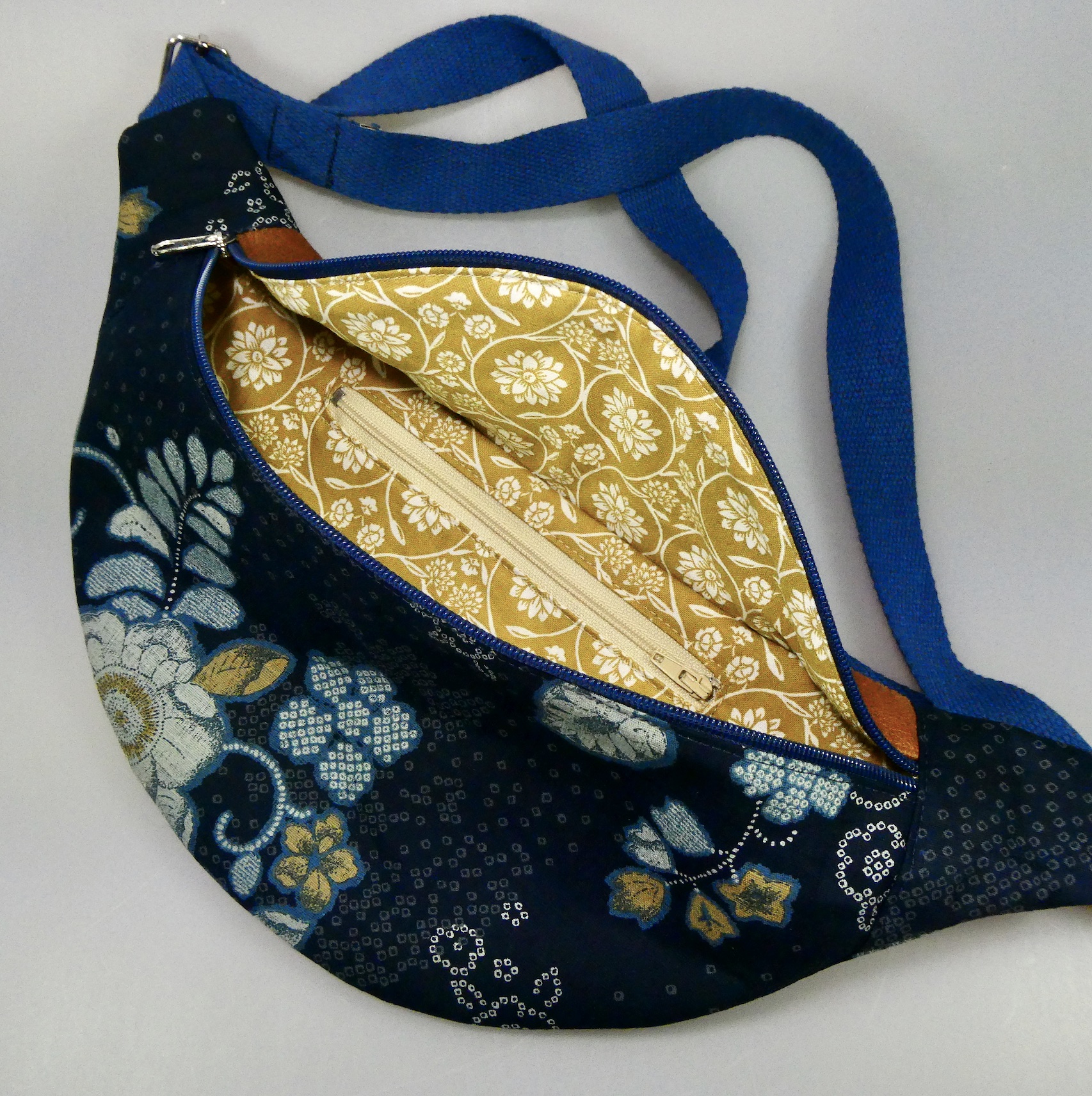 Sac tissus japonais motifs floraux