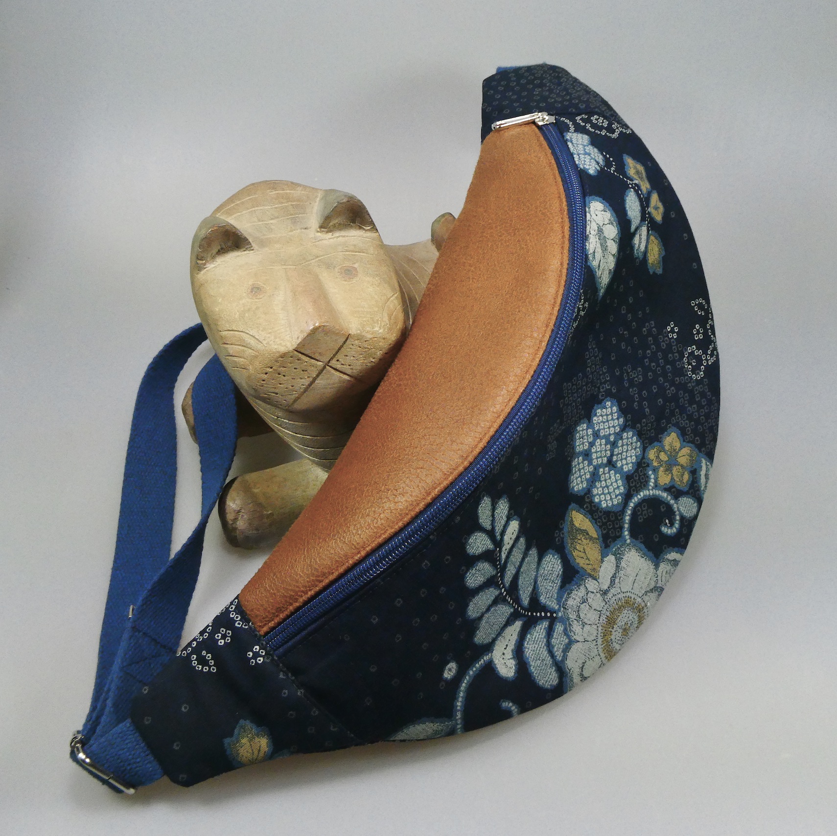 Sac tissus japonais motifs floraux