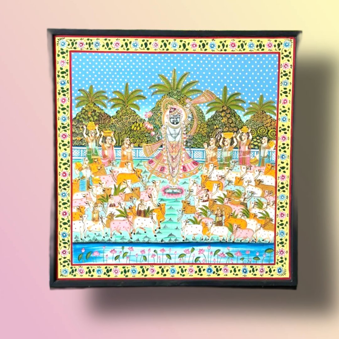 Gwal darshan pichwai painting of Shrinathji