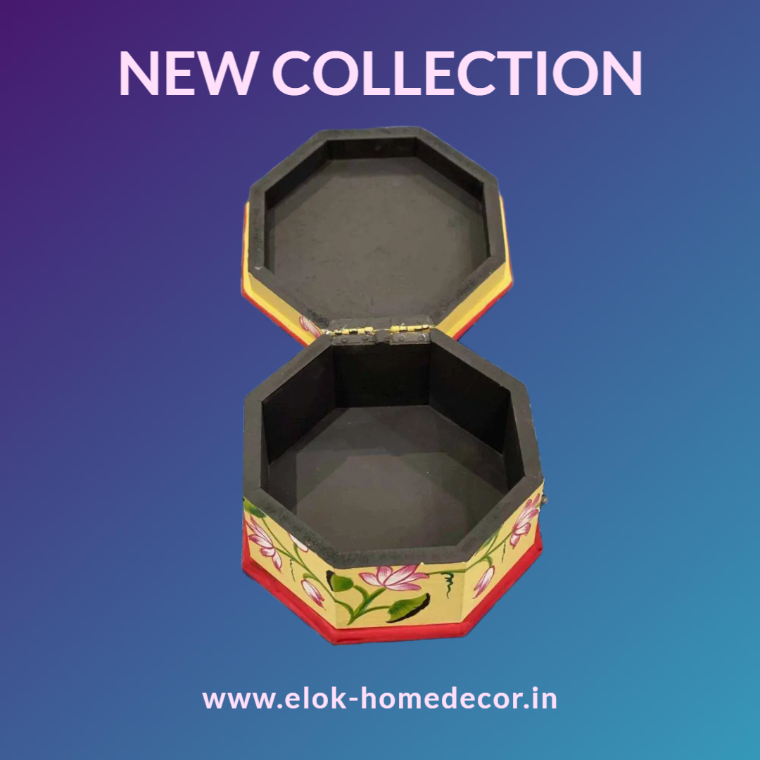 Wooden Pichwai Hand Painted Jewellery Box