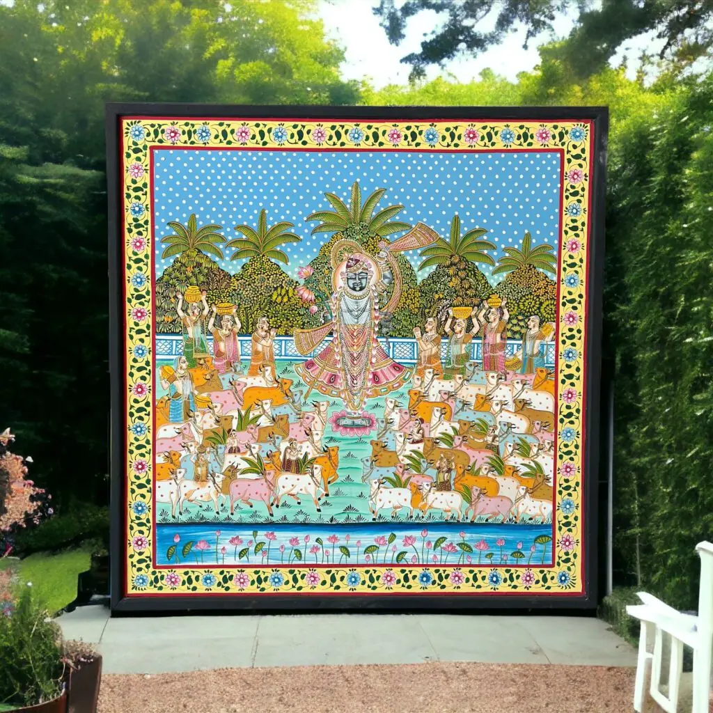 Gwal darshan pichwai painting of Shrinathji
