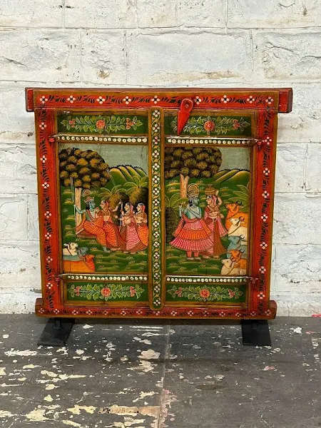 Hand Painted Wooden Window Panel
