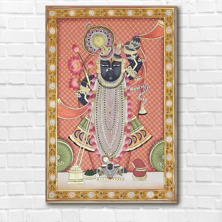 Shreenathji Modern Pichwai Wall Art Canvas Base Photo