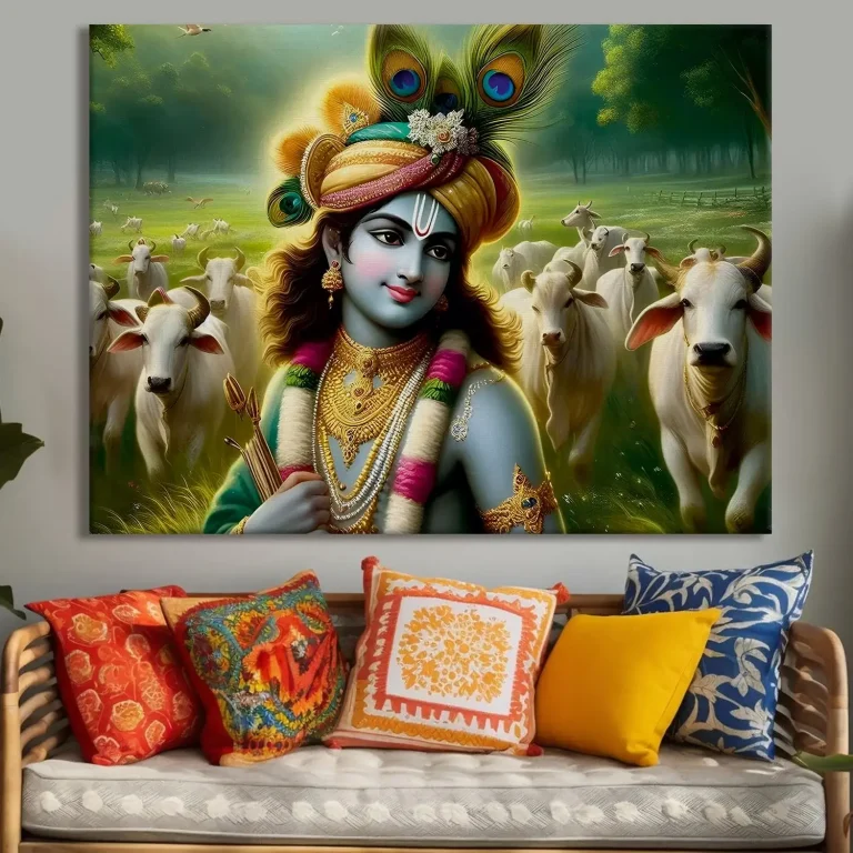 Gwal Gopal Lord Krishna Digital Wall Art Canvas Base Photo