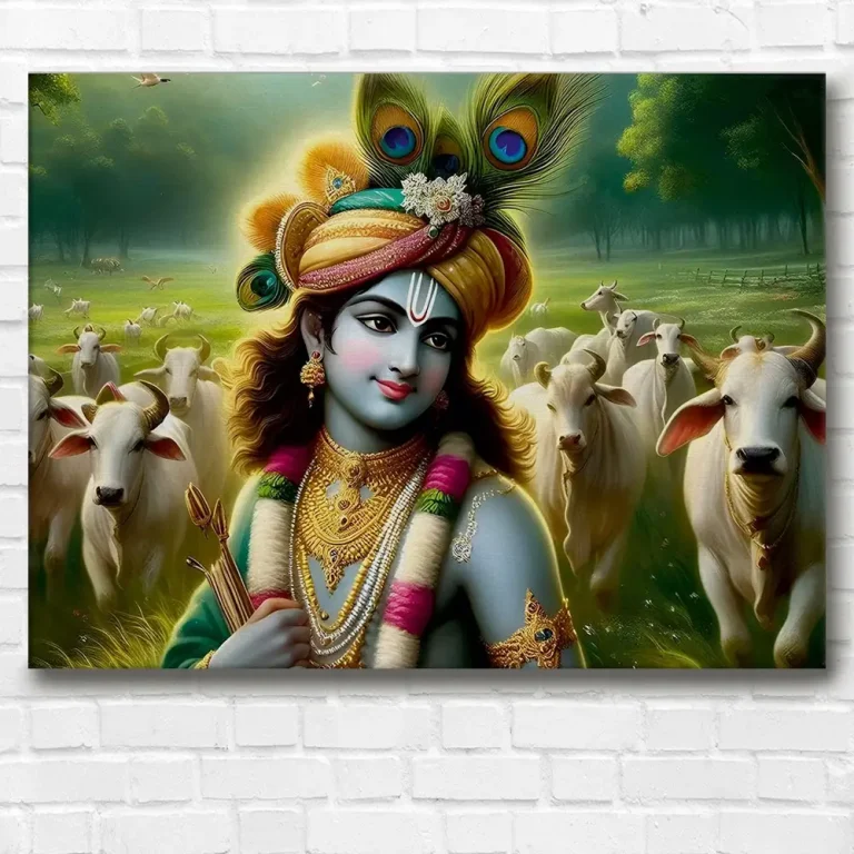 Gwal Gopal Lord Krishna Digital Wall Art Canvas Base Photo