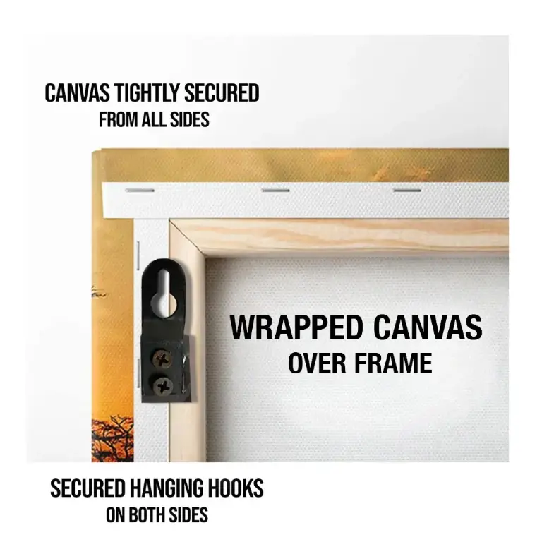 Kamdhenu with Calf Pichwai Wall Art Canvas Base