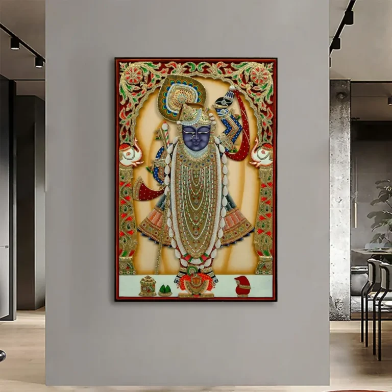 Glorious Shreenathji Pichwai Wall Art Canvas Base Photo