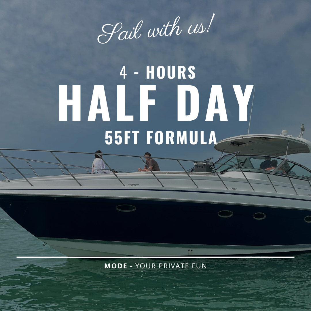 55FT FORMULA YACHT 4-HOURS HALF DAY plus crew fees ($400)
