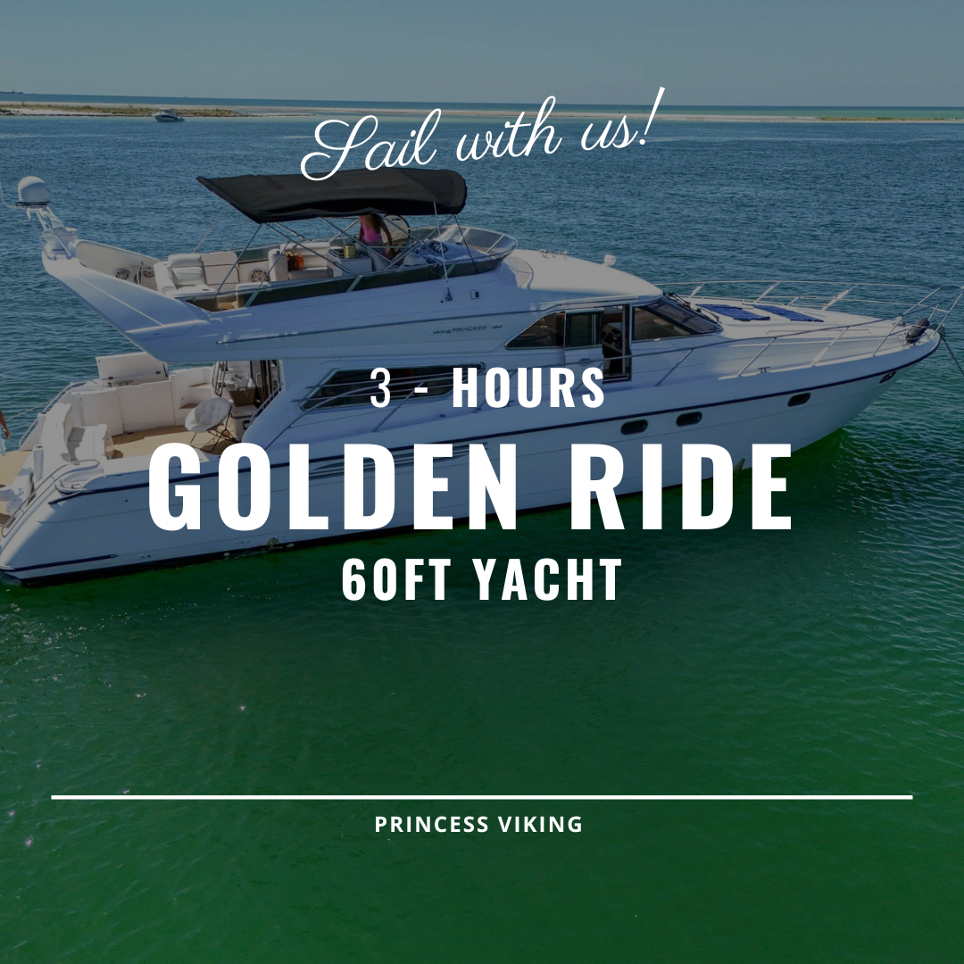60FT YACHT 3-HOURS plus crew fees ($300)