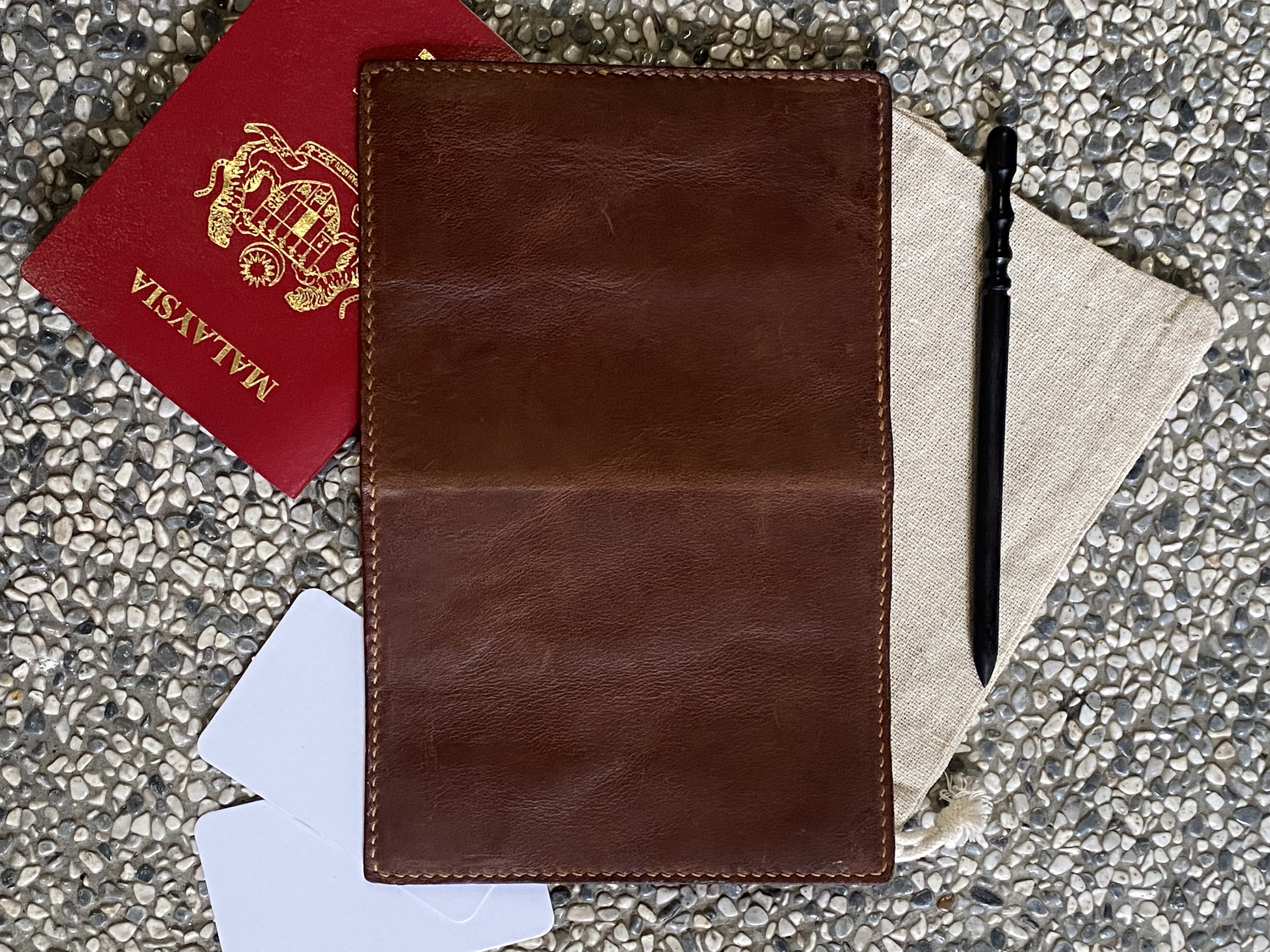 The Cobalt - passport sized wallet with room for cash and cards