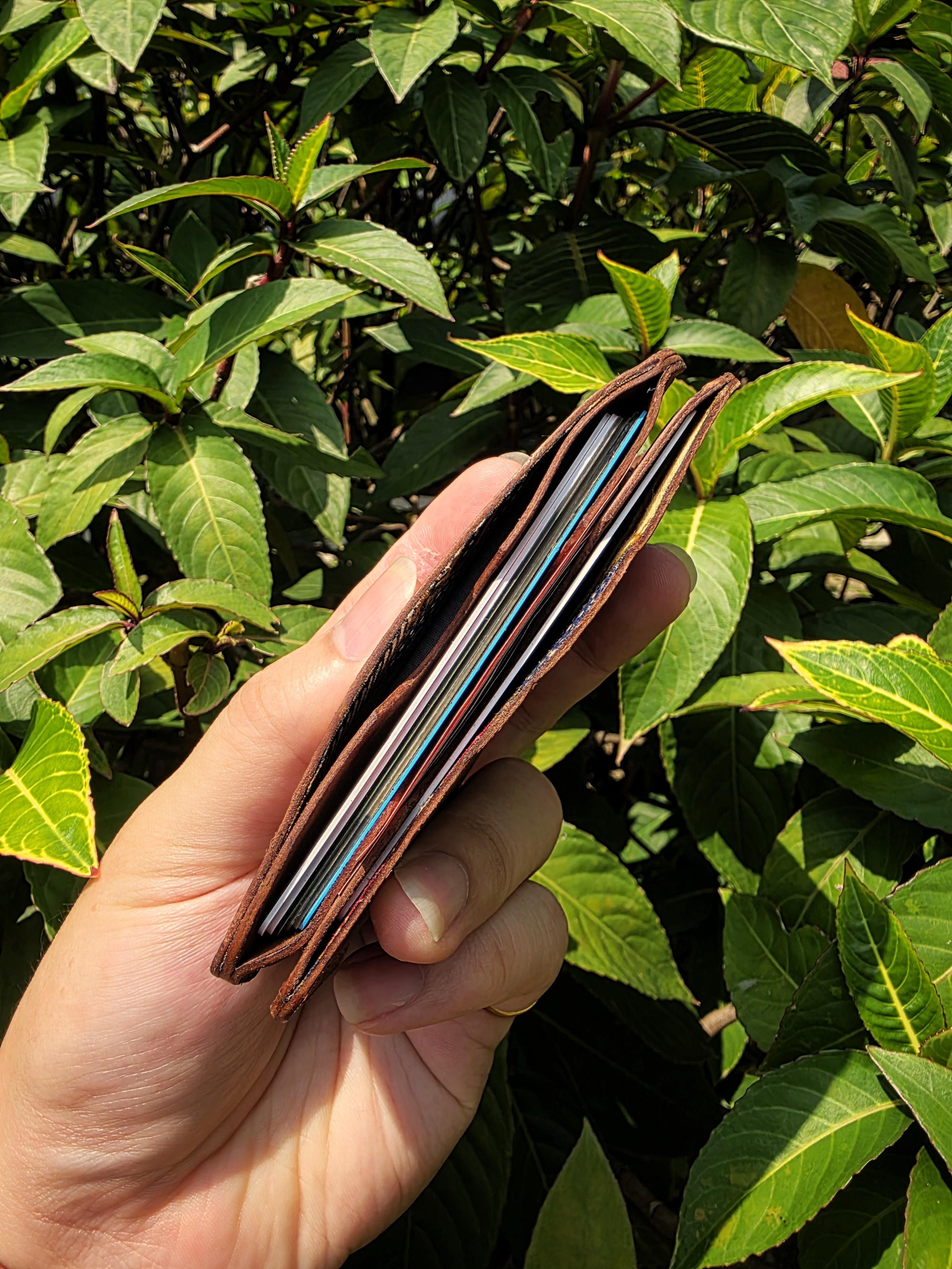 The Terracotta v2.1 a minimal leather wallet made with premium calf hide