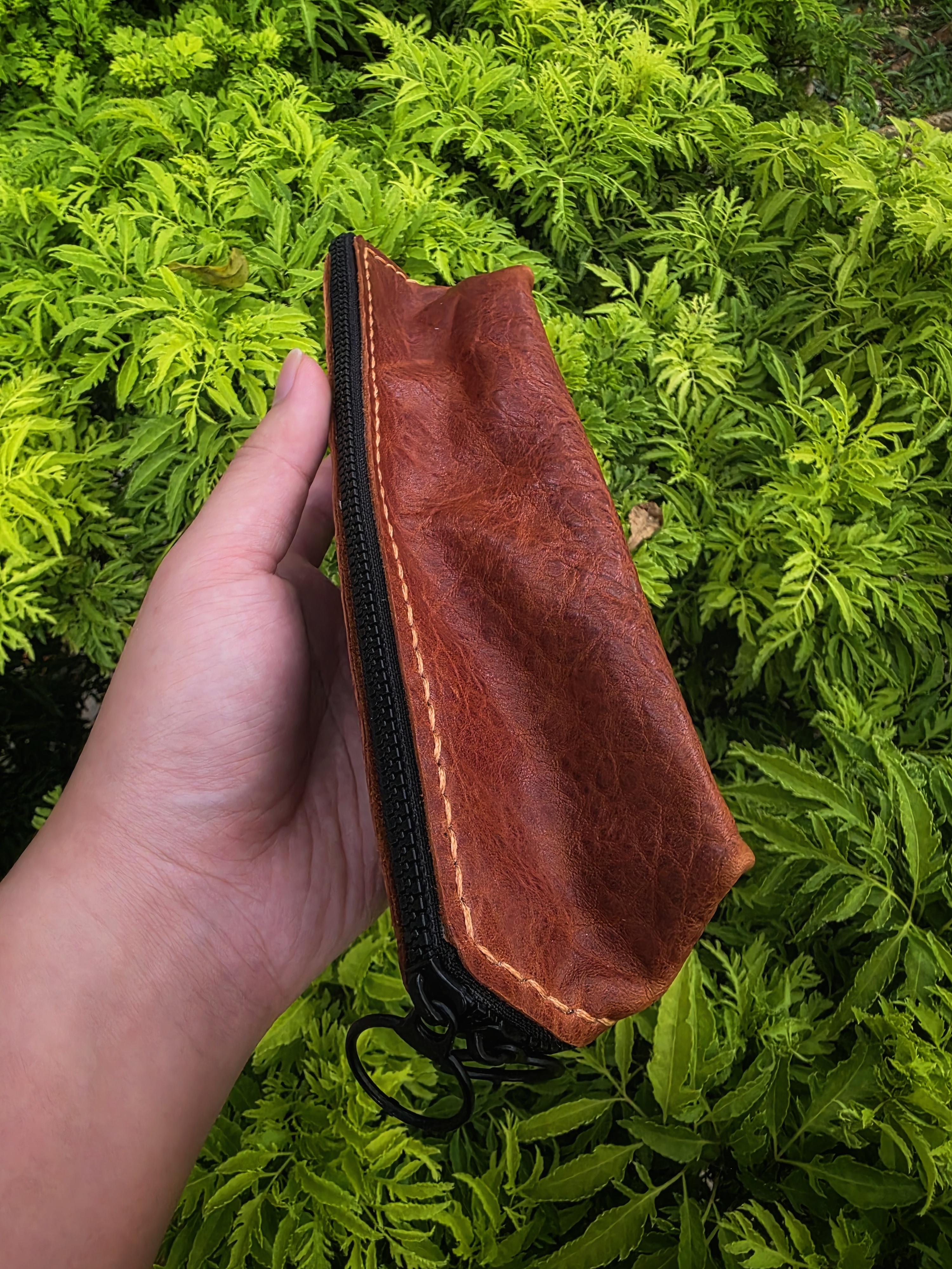 The Tasmania: A leather pencil case with a soft generous capacity