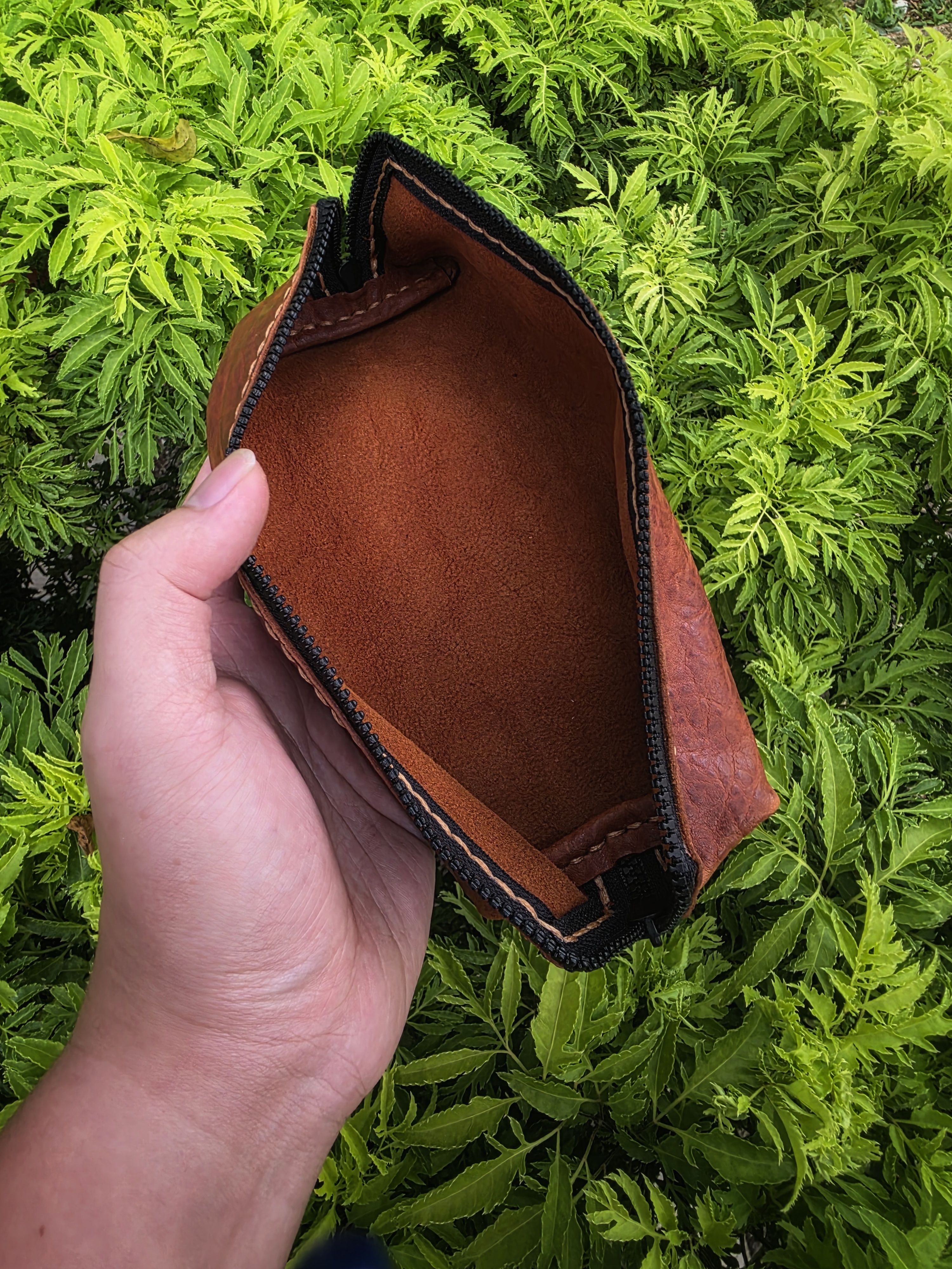The Tasmania: A leather pencil case with a soft generous capacity