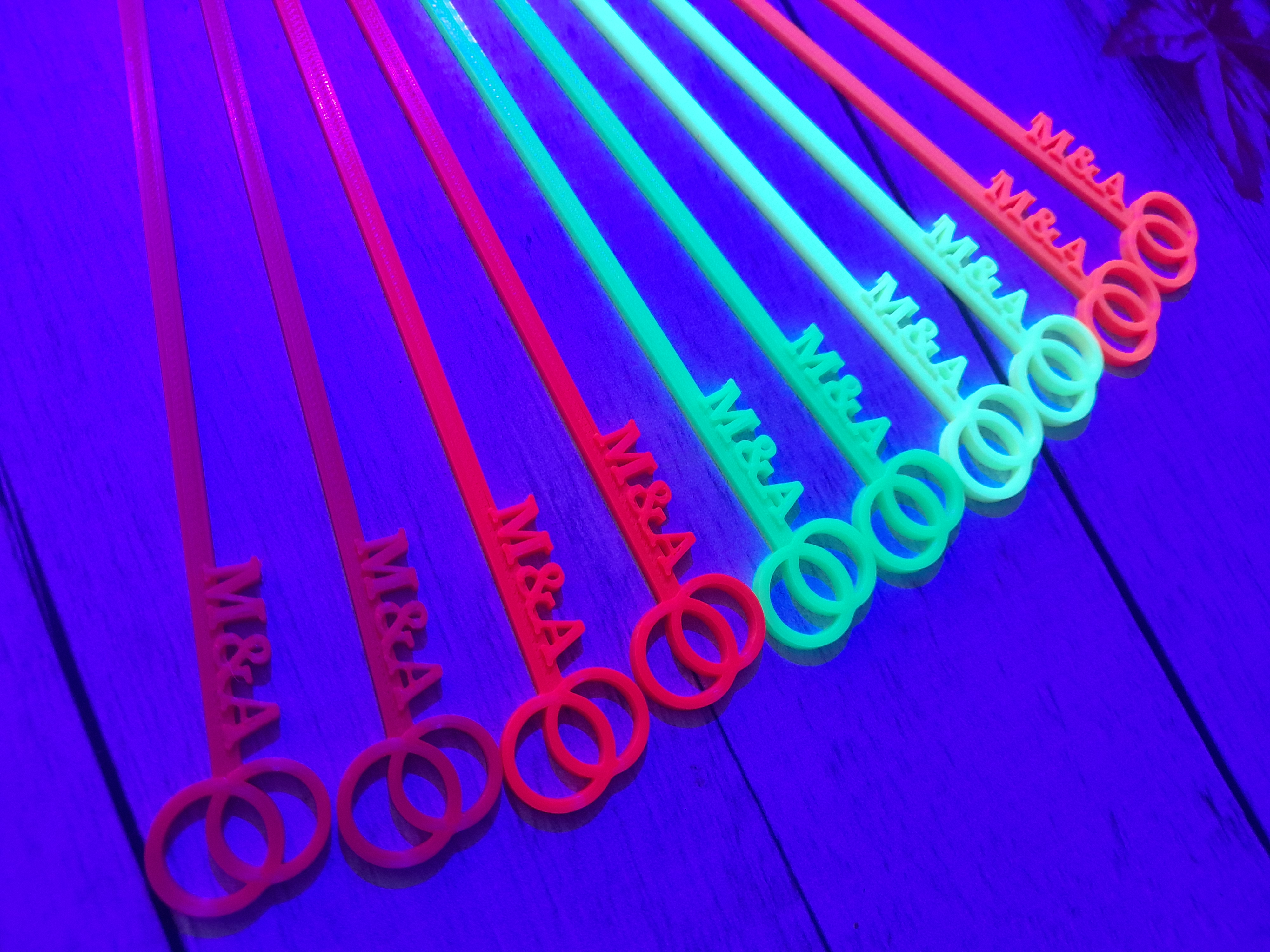 Revolvedores Personalizados x 50 Unidades Color Fluos