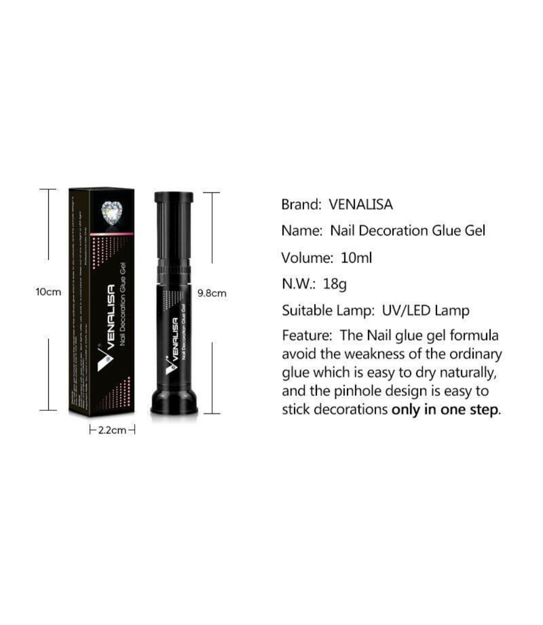 VENALISA 2in1 Precision Nail Glue Pen
