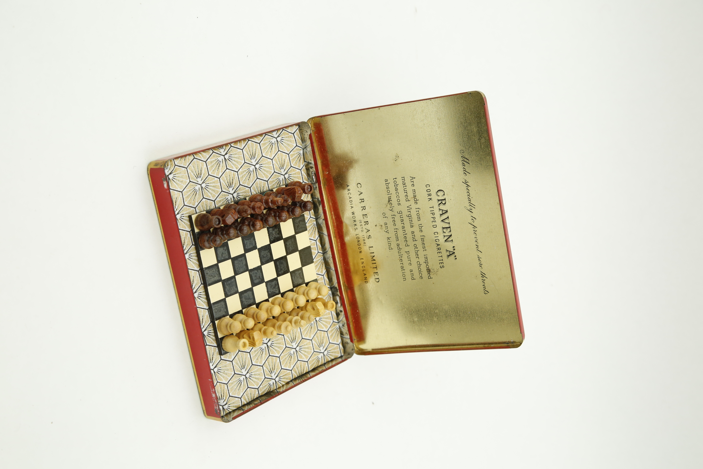 Cigarette Box Chessboard CRAVEN A