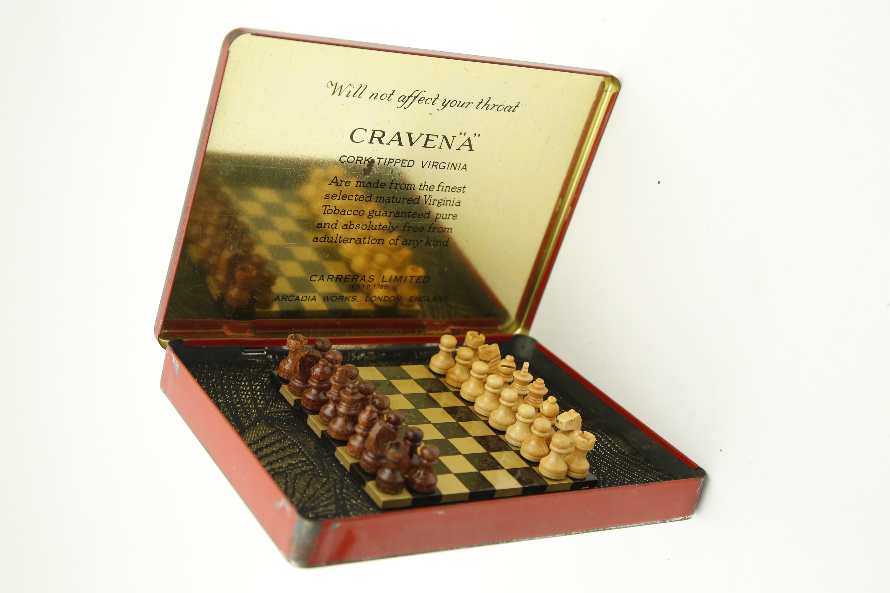 Cigarette Box Chessboard CRAVEN A
