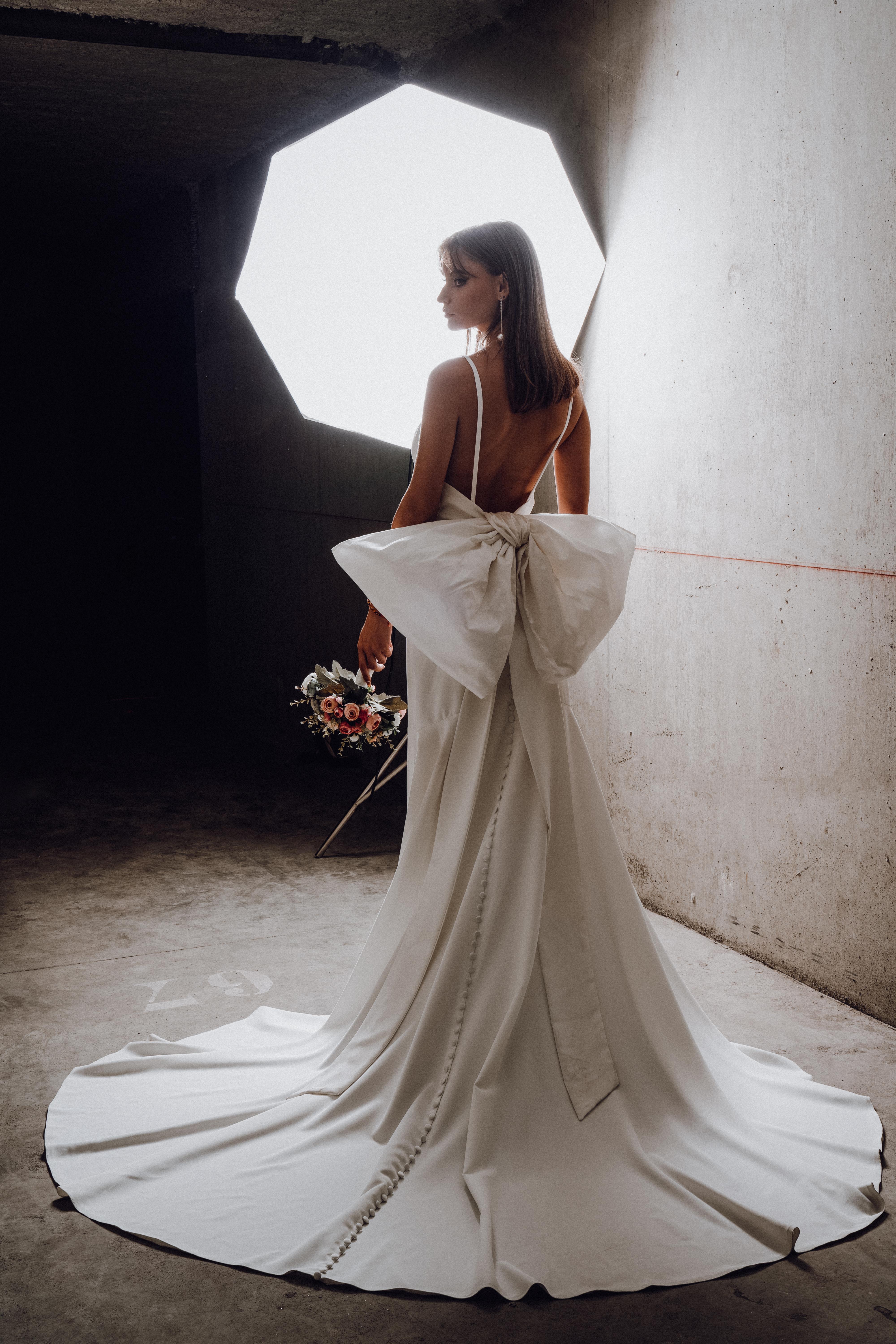 Robe de mariée en crêpe Aurélie
