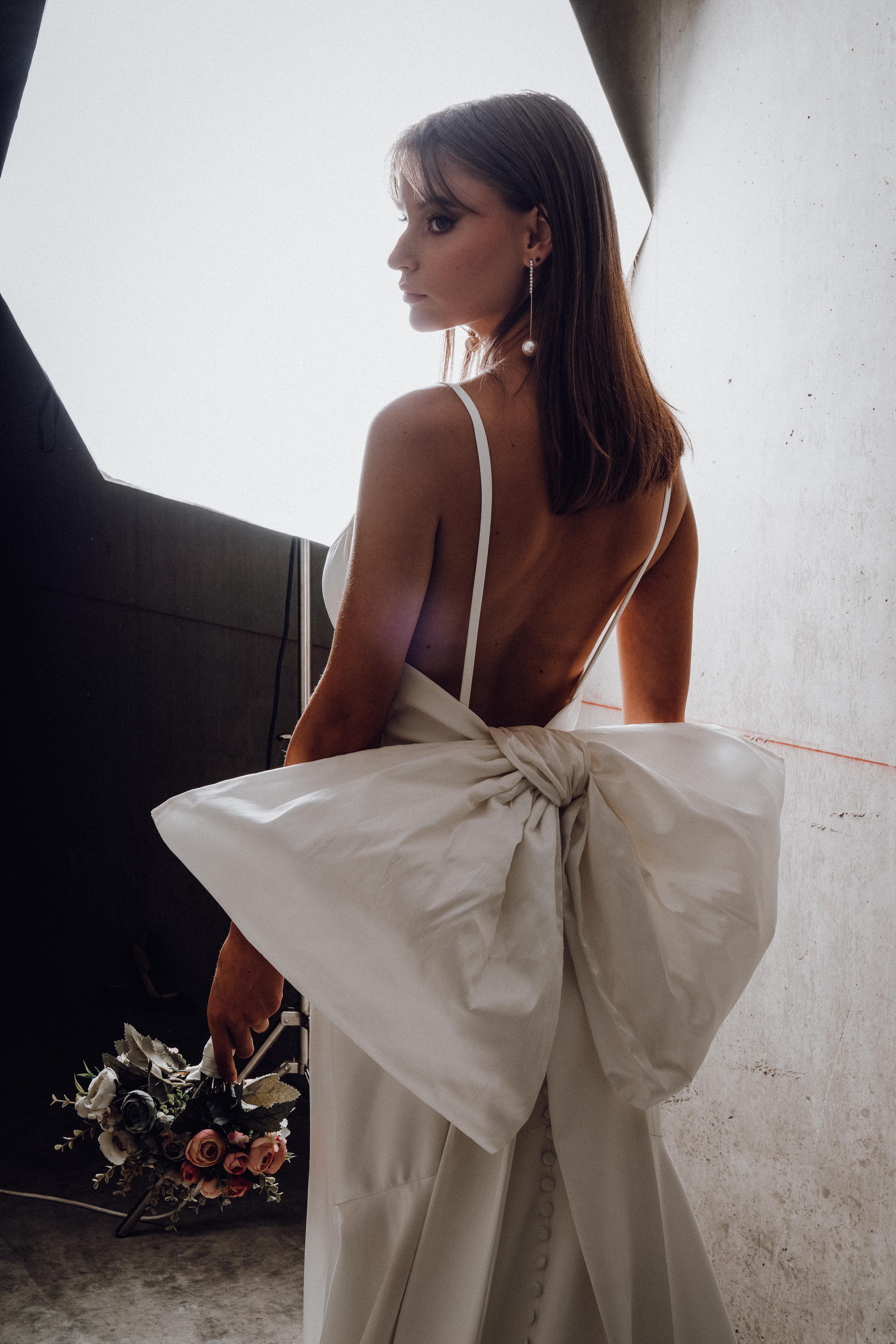 Robe de mariée en crêpe Aurélie