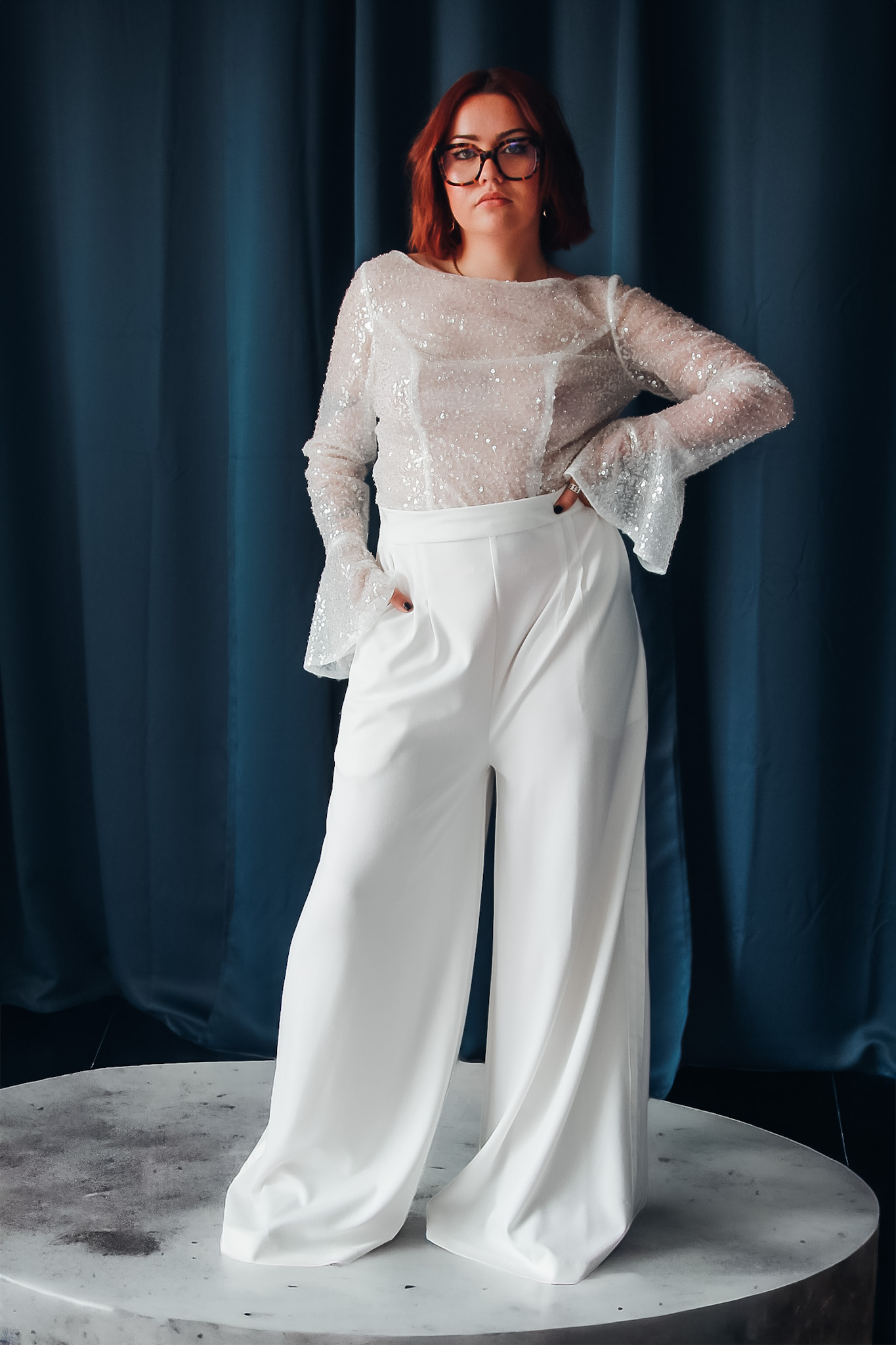 Pantalon de mariage en crêpe Jordan