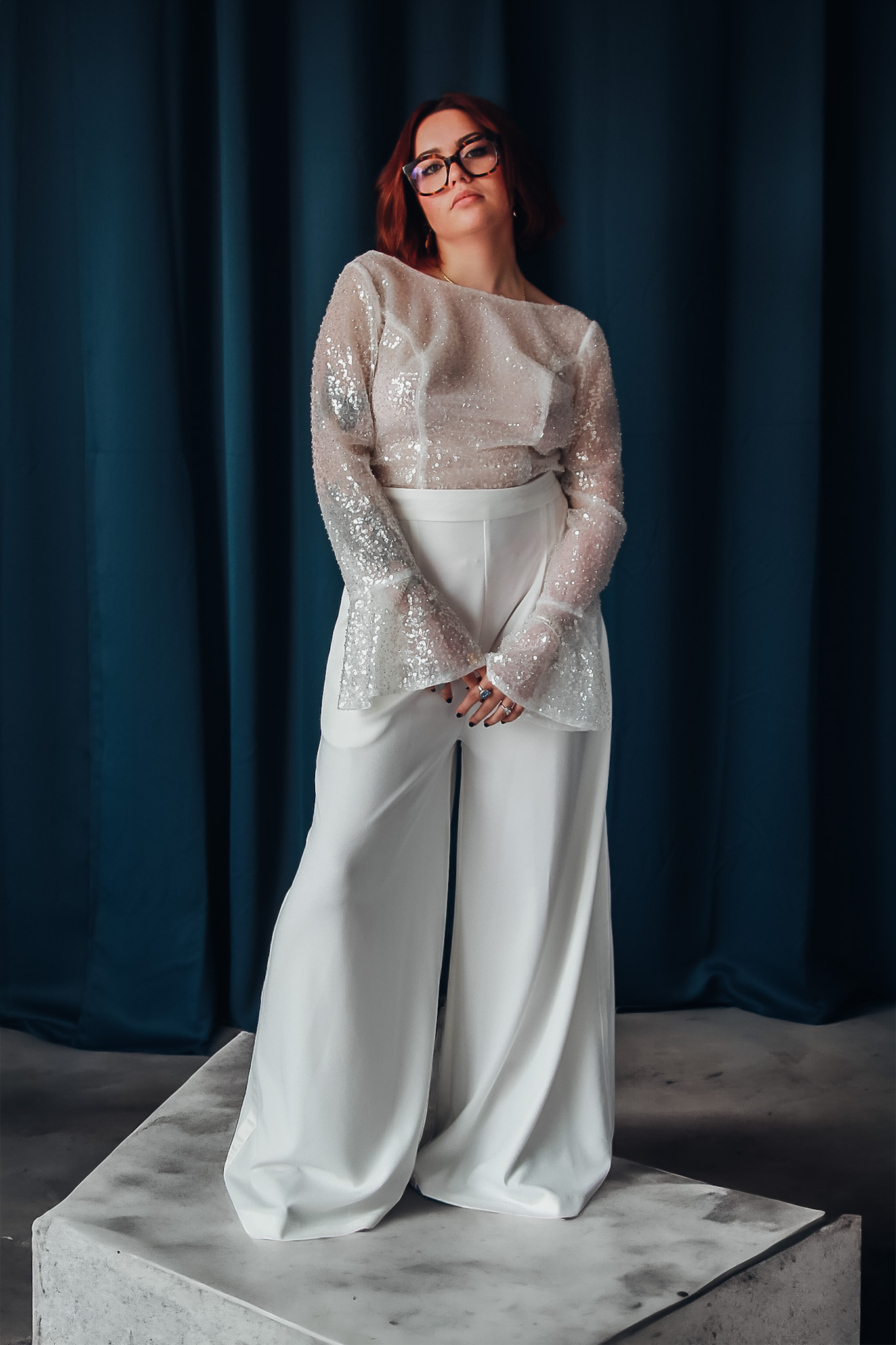 Pantalon de mariage en crêpe Jordan