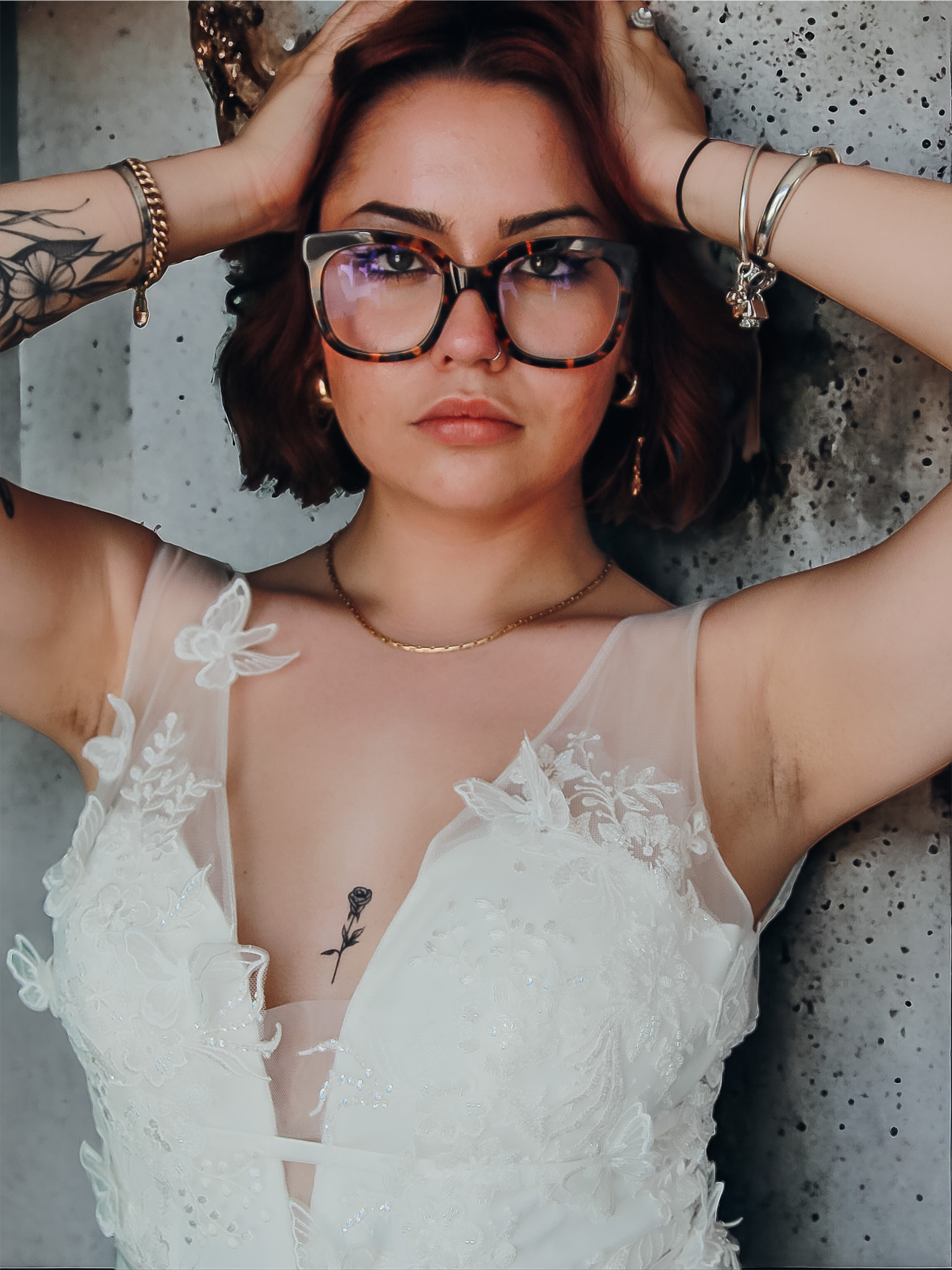 Robe de mariée bohème en mousseline et tulle Sky