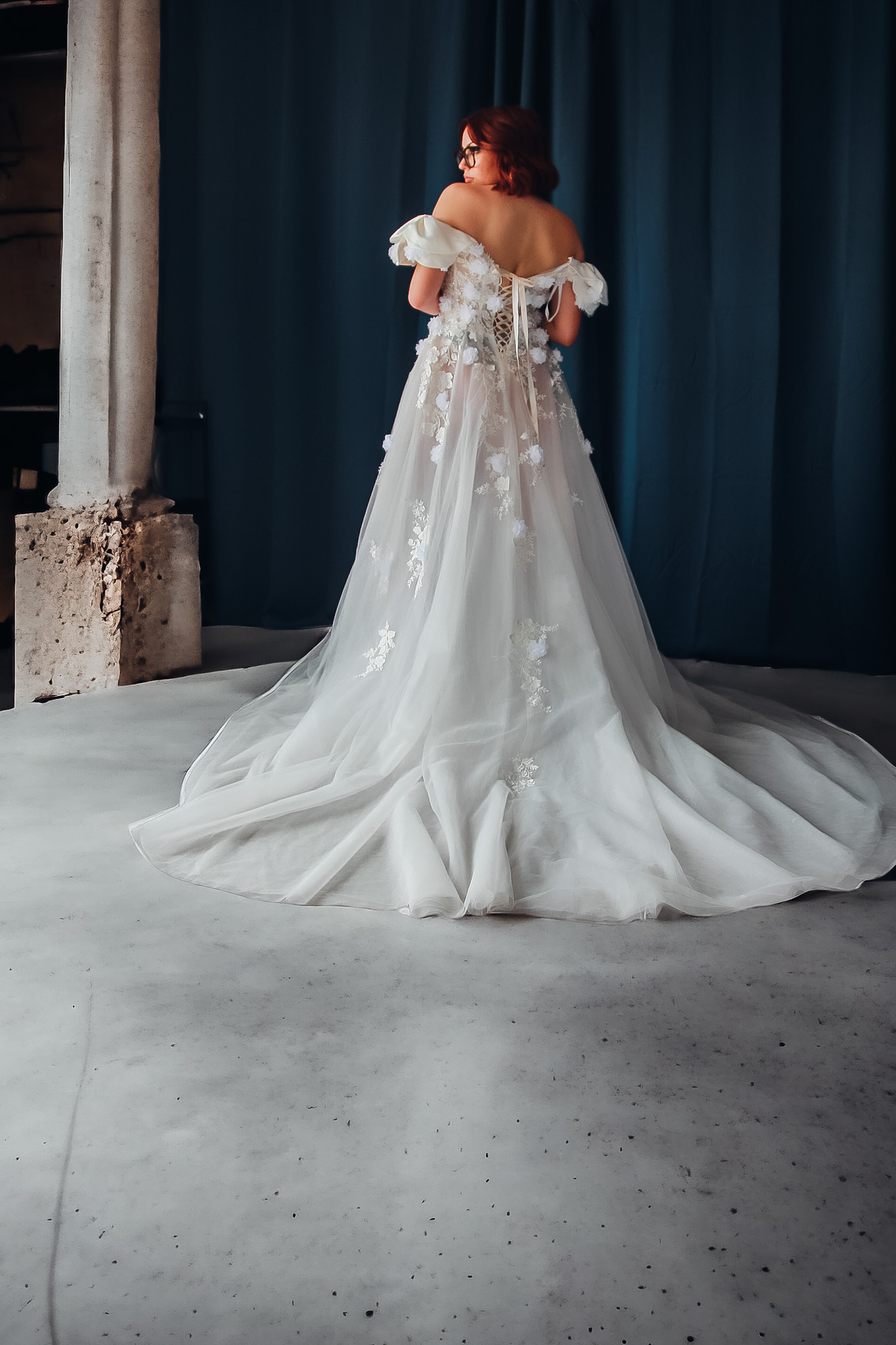 Robe de mariée en tulle et dentelle Parker