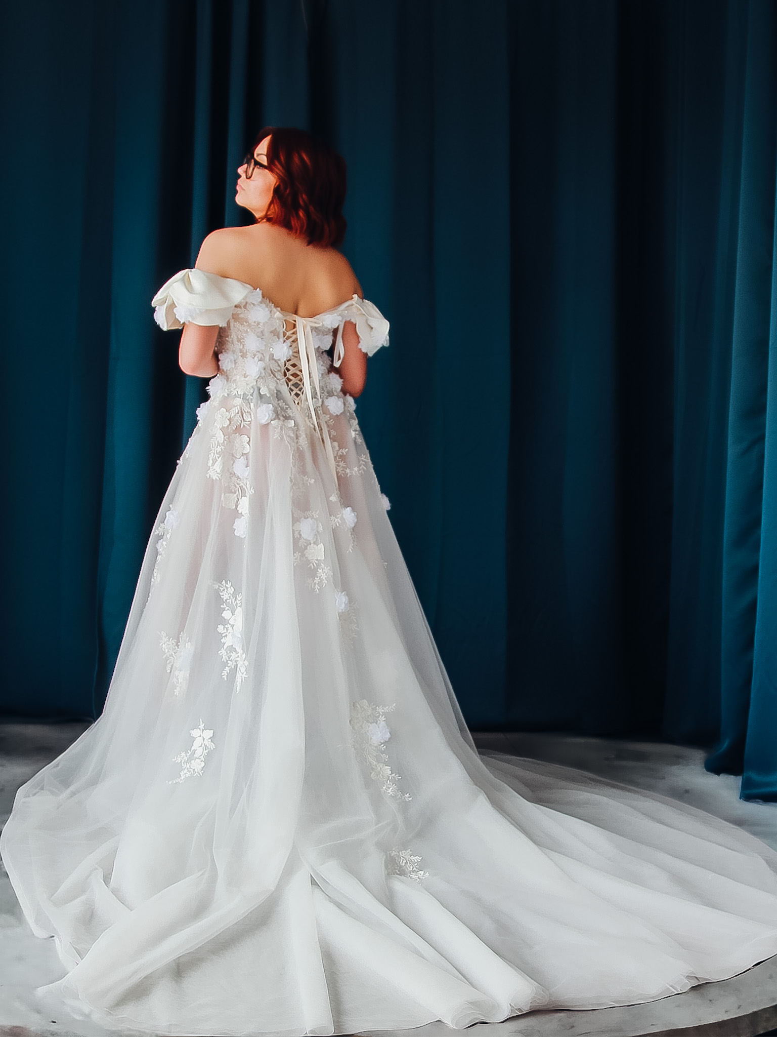 Robe de mariée en tulle et dentelle Parker