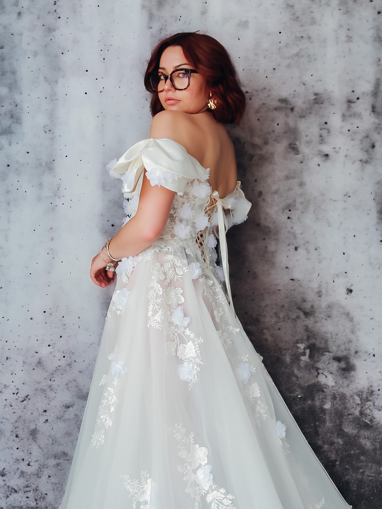 Robe de mariée en tulle et dentelle Parker