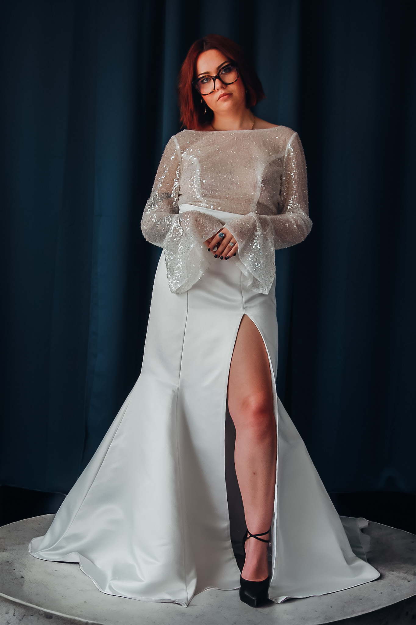 Top de mariage perlé Georgia