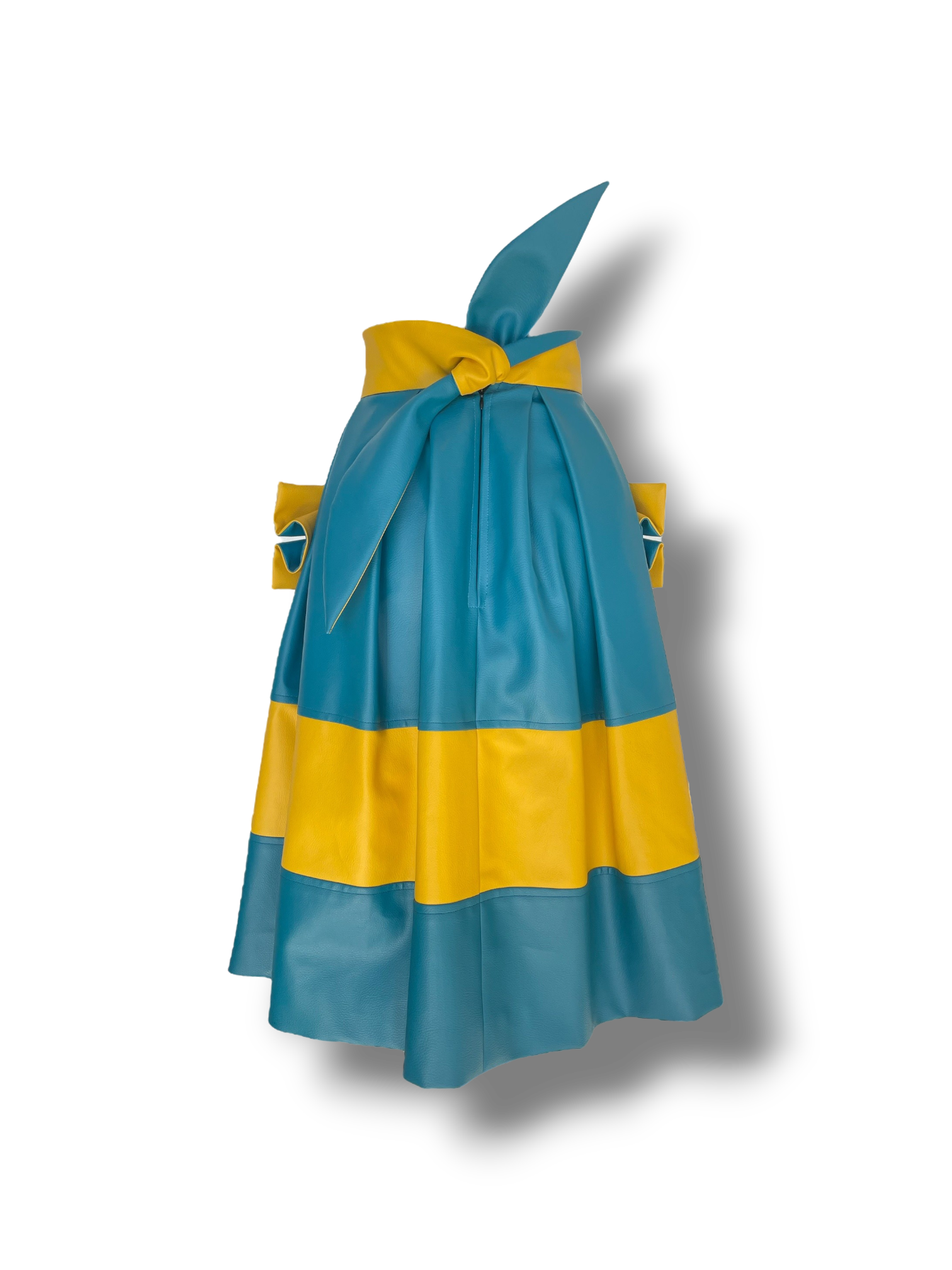 Jupe midi en simili cuir Cristina