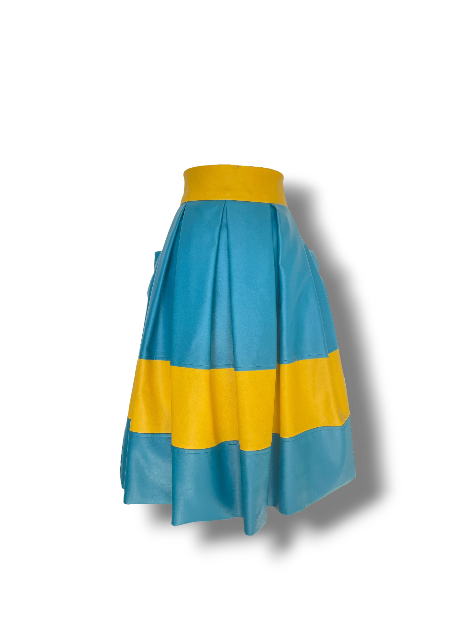 Jupe midi en simili cuir Cristina