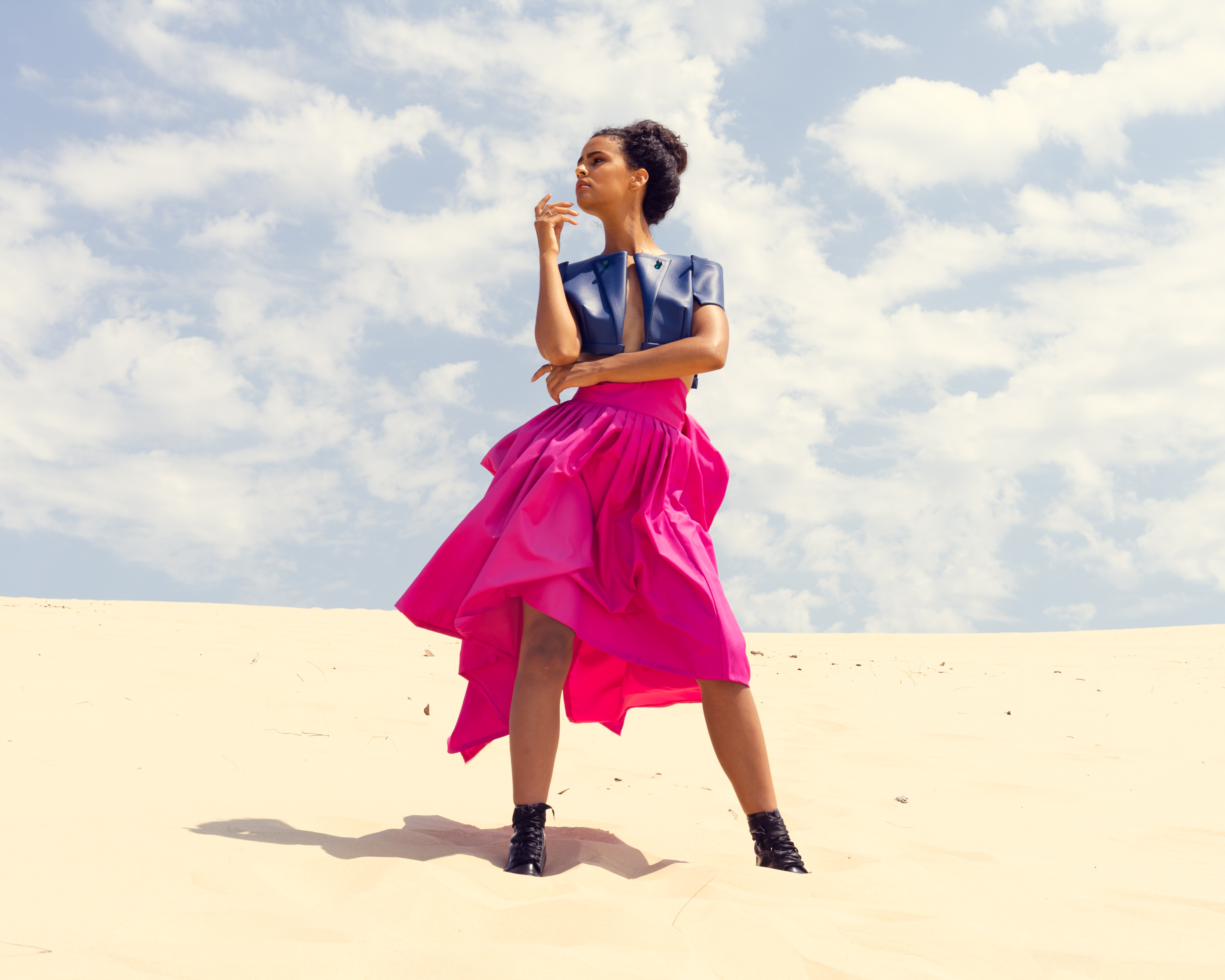 Veste courte en simili cuir April