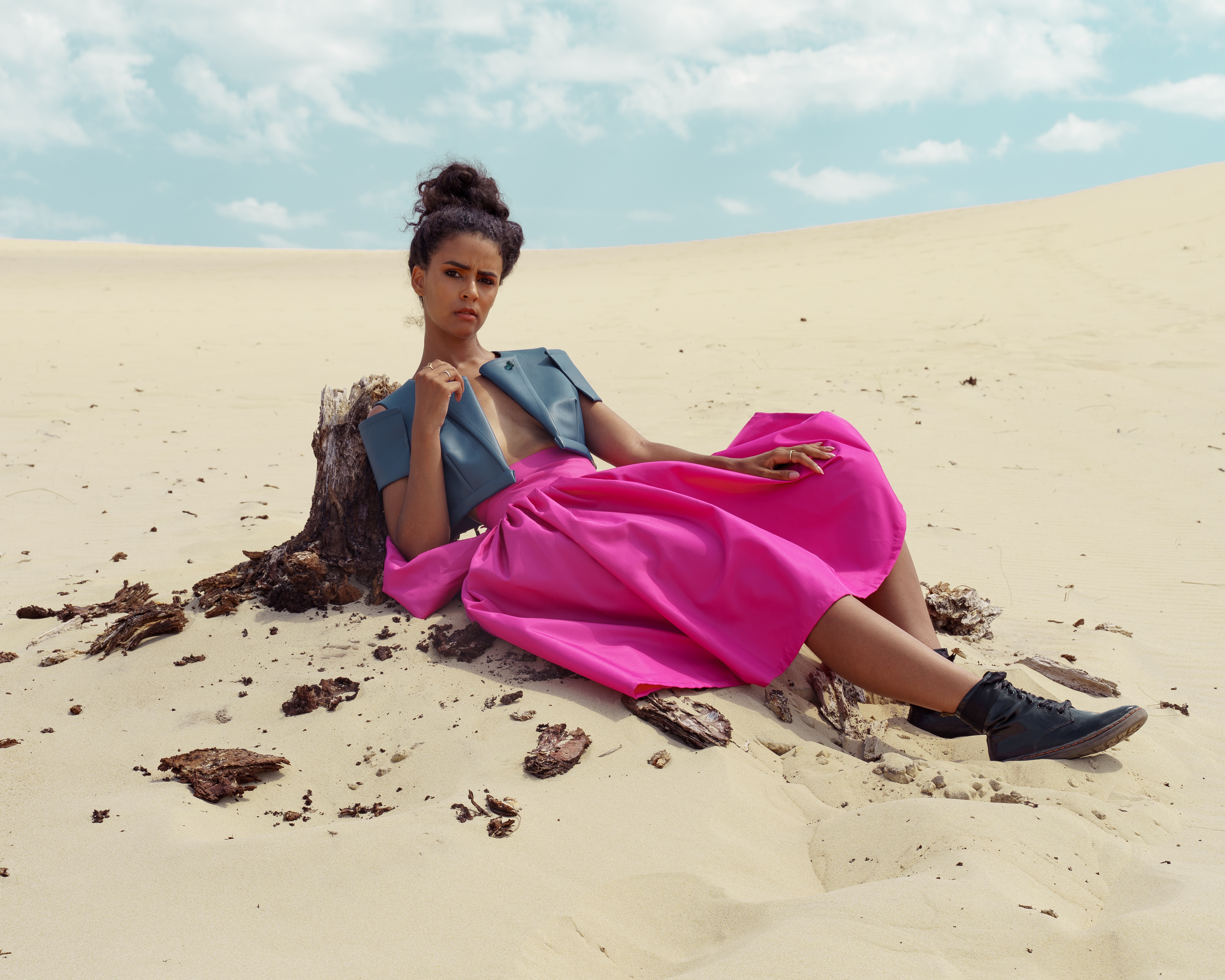 Veste courte en simili cuir April