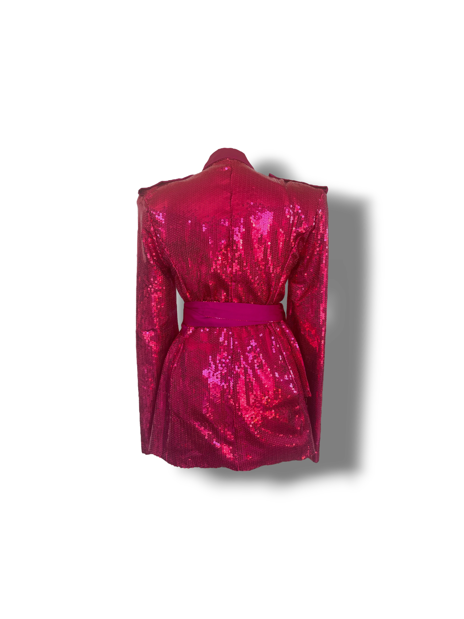 Tailleur de cérémonie en sequins fuchsia Elena