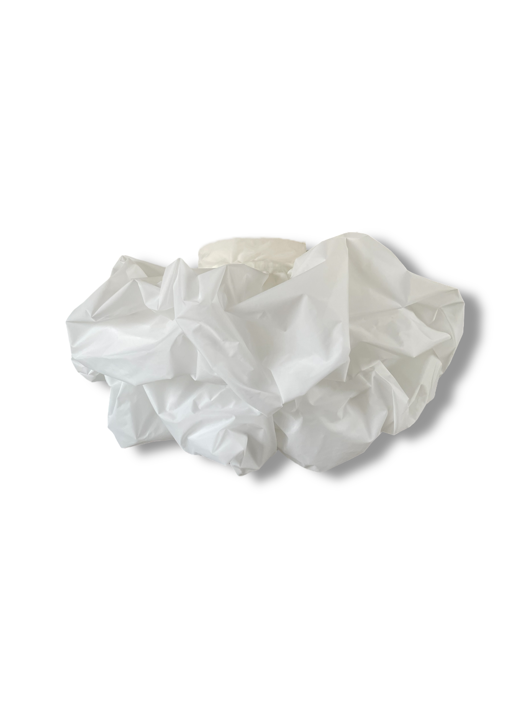 Jupe “Dahlia” à volants doubles en taffetas blanc – Taille haute structurée