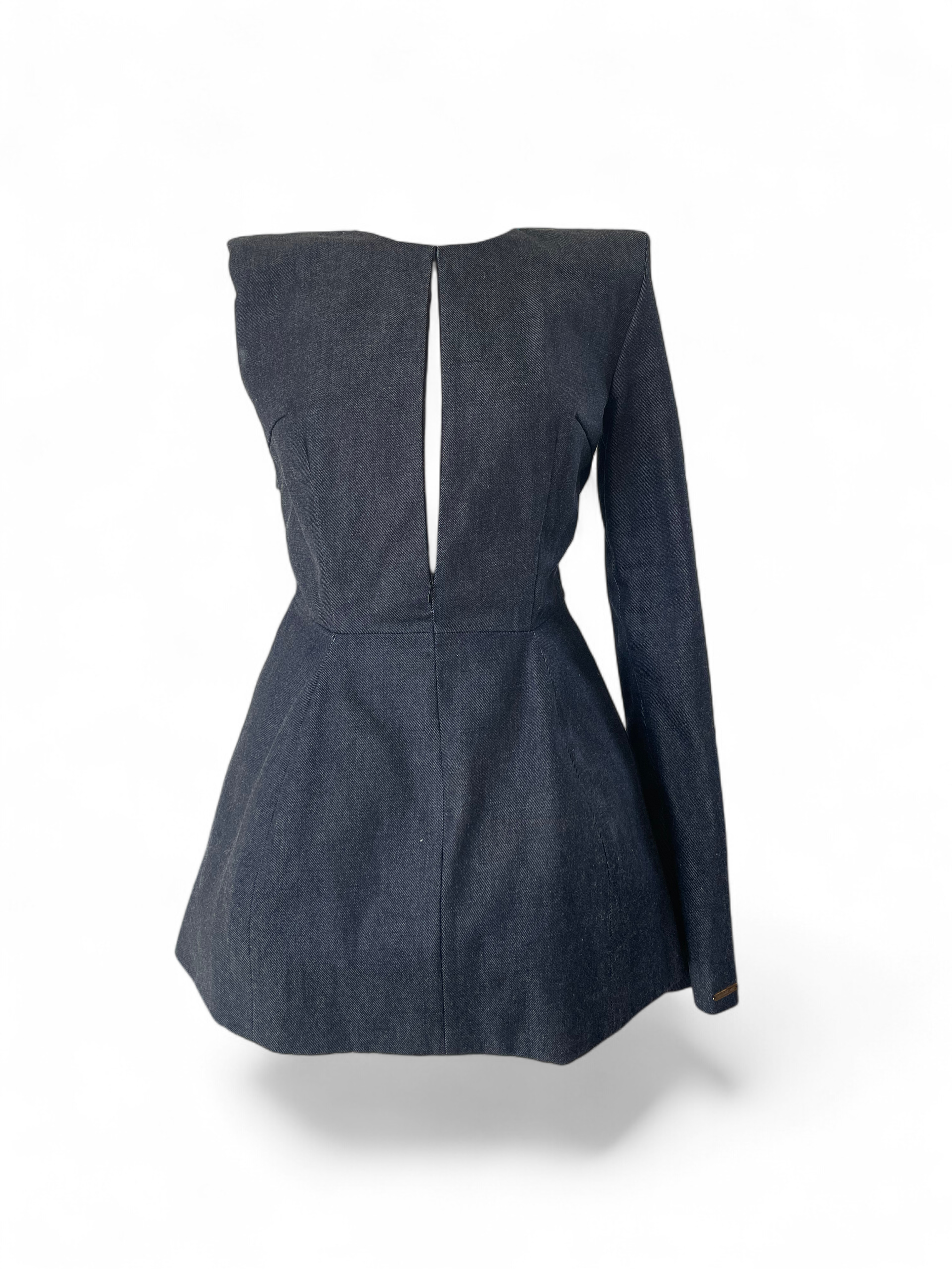 THE MODERN WARRIOR DRESS – Robe asymétrique en jean couture